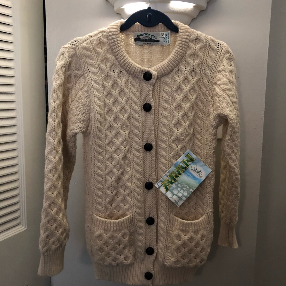 🍀Aran🐑Merino Wool Cardigan